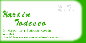 martin todesco business card